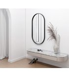 Photo: AVONA oval mirror in frame 50x100cm, black matt